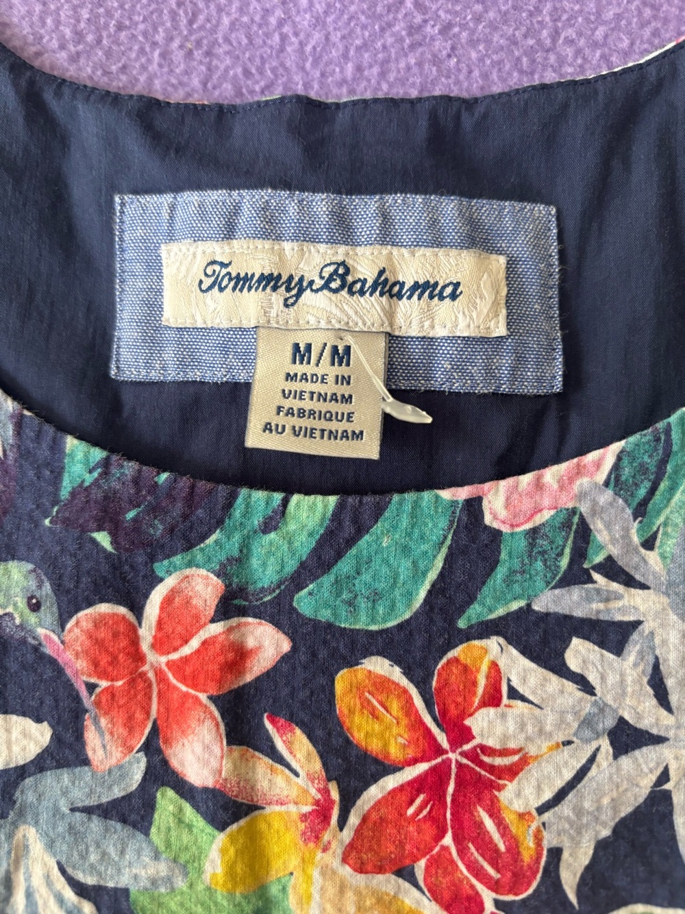 Tommy Bahama Perfectly Paradise Floral Stretch Cotton Midi Dress oversized M - Picture 11 of 12